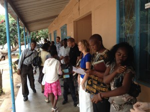 Greeting Line at the Central Service in Francistown